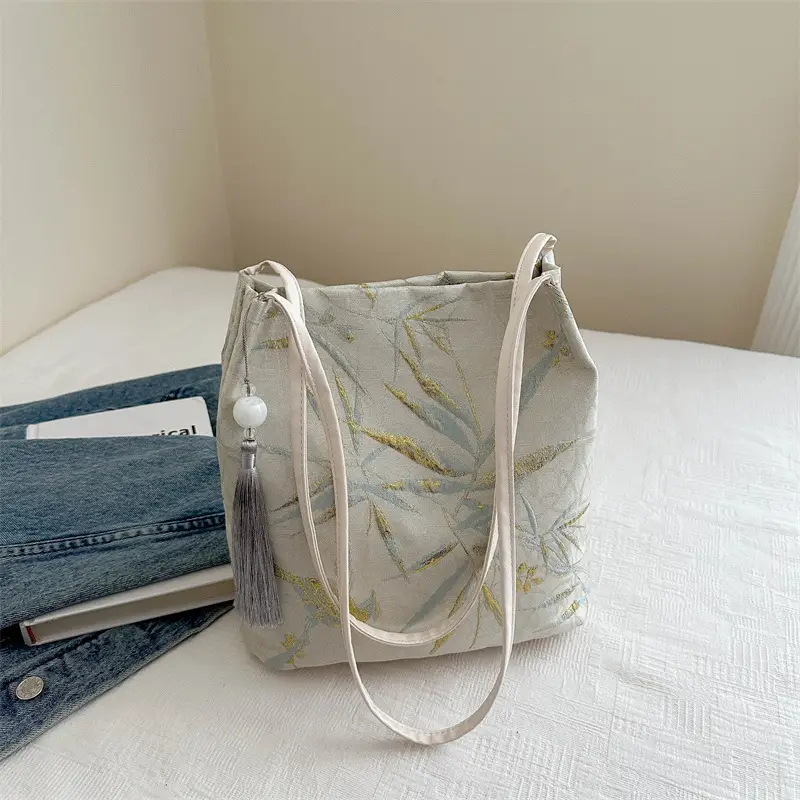 New Chinese Style Shoulder Bag for Women, Pink Silk Embroidery, 2025 Summer - Image 4