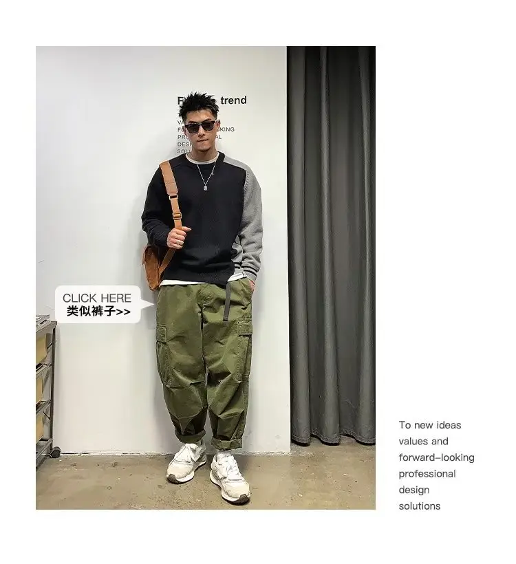 Men Korean Style Thick Knitted Sweater Winter Ins — feature 10