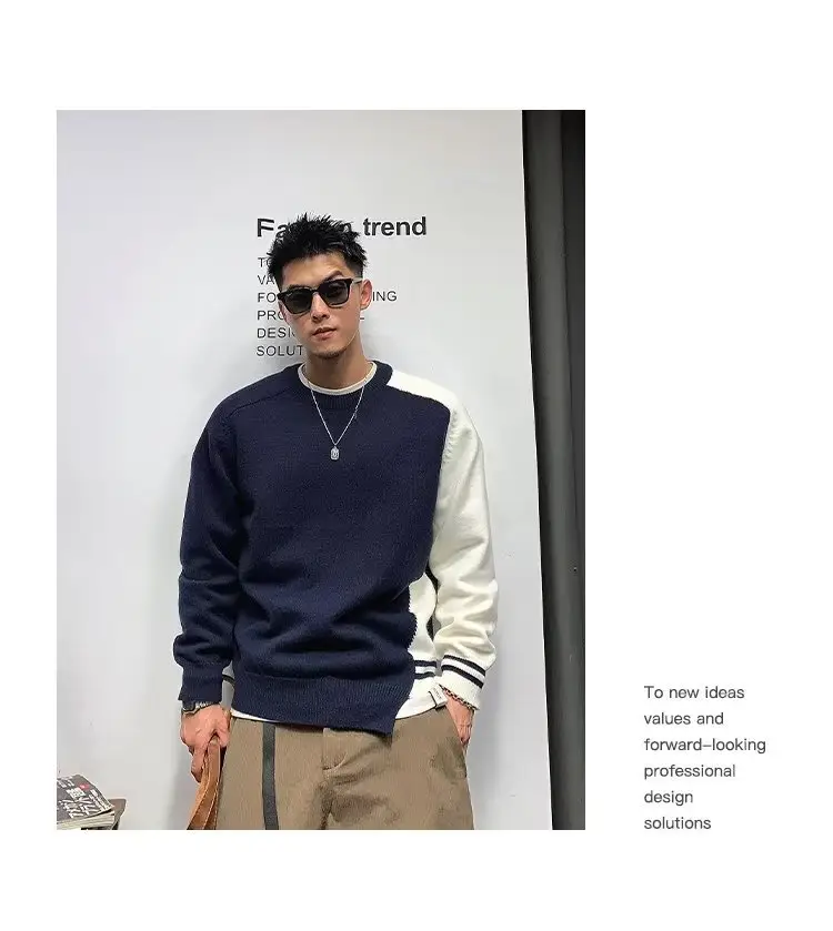 Men Korean Style Thick Knitted Sweater Winter Ins — feature 13