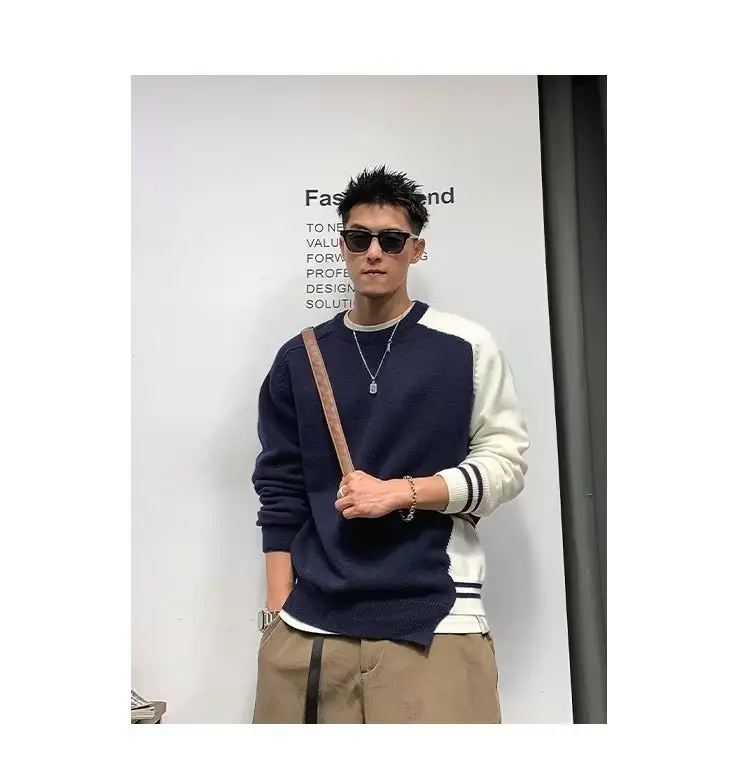 Men Korean Style Thick Knitted Sweater Winter Ins — feature 15