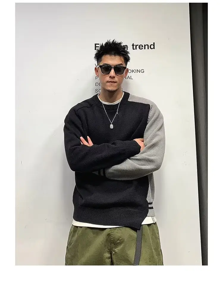 Men Korean Style Thick Knitted Sweater Winter Ins — feature 5