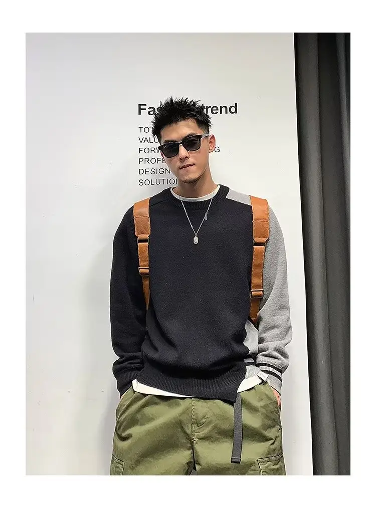 Men Korean Style Thick Knitted Sweater Winter Ins — feature 8
