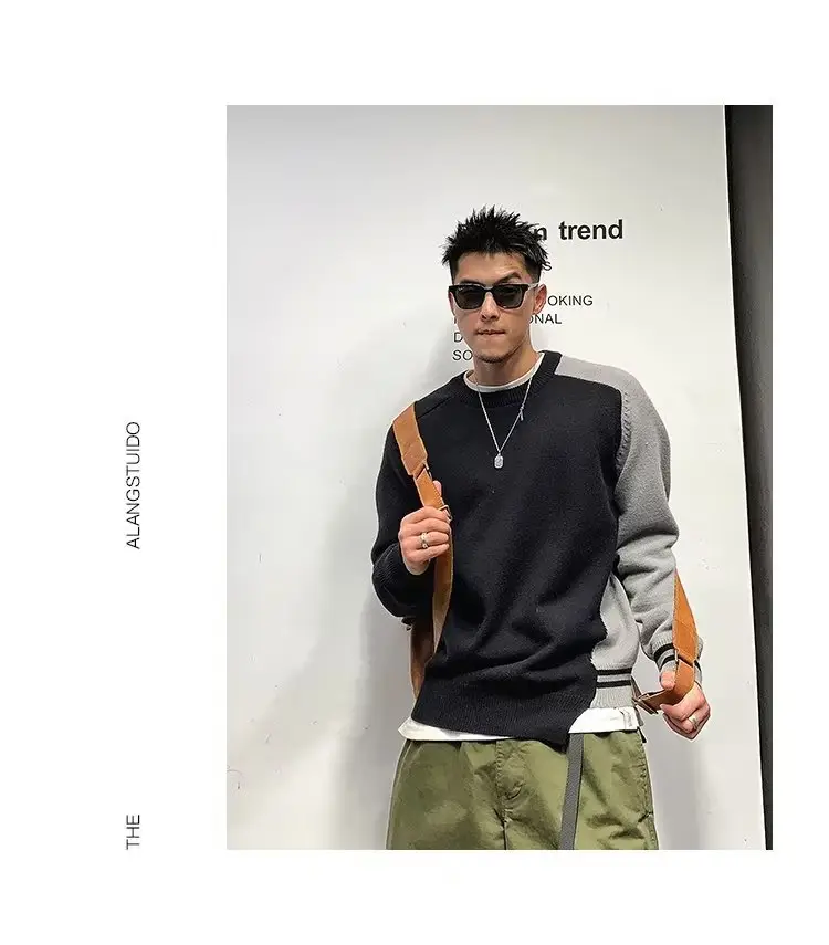 Men Korean Style Thick Knitted Sweater Winter Ins — feature 9