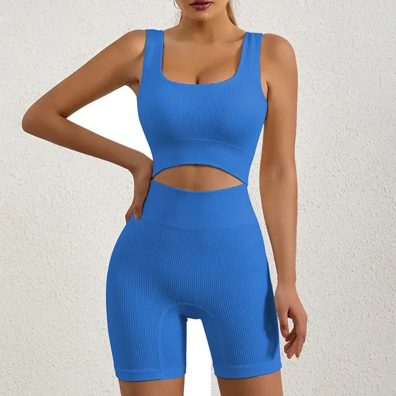 White Ribbed Yoga Vest for Women with Back Closure - Image 32