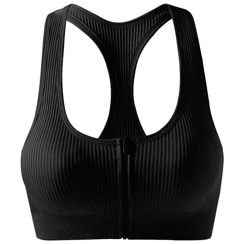 White Ribbed Yoga Vest for Women with Back Closure - Image 22