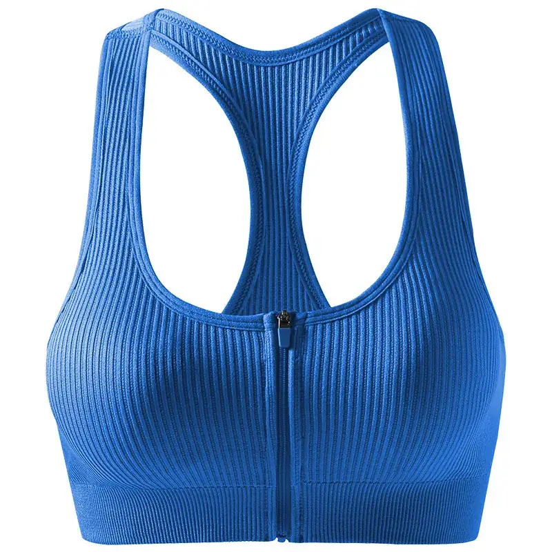 White Ribbed Yoga Vest for Women with Back Closure - Image 23
