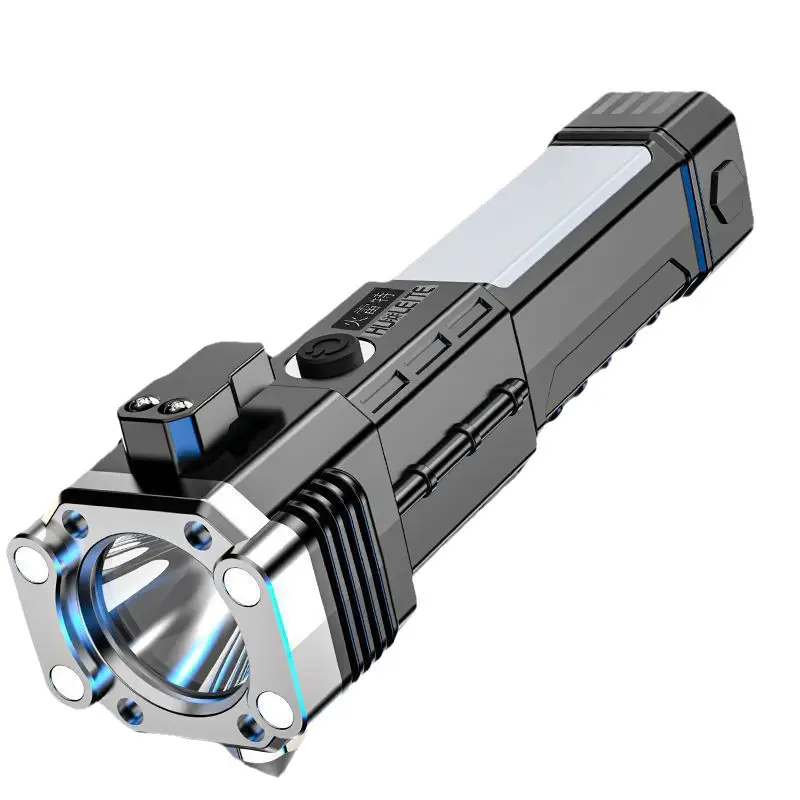 USB Rechargeable LED Flashlight with 180° Beam & Magnet Charging