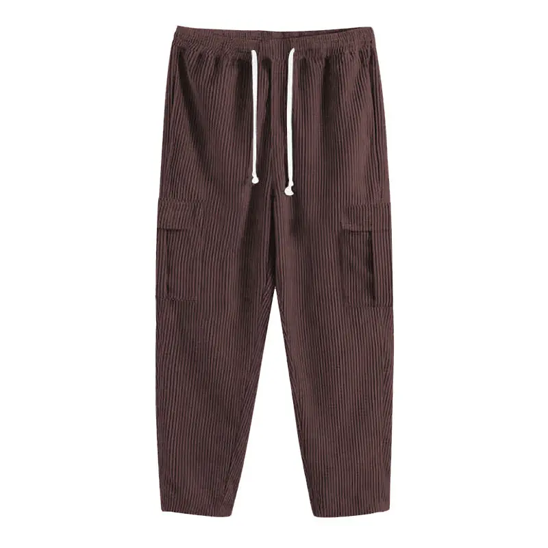 Men's Corduroy Wide Leg Pants Black 2024 — feature 35
