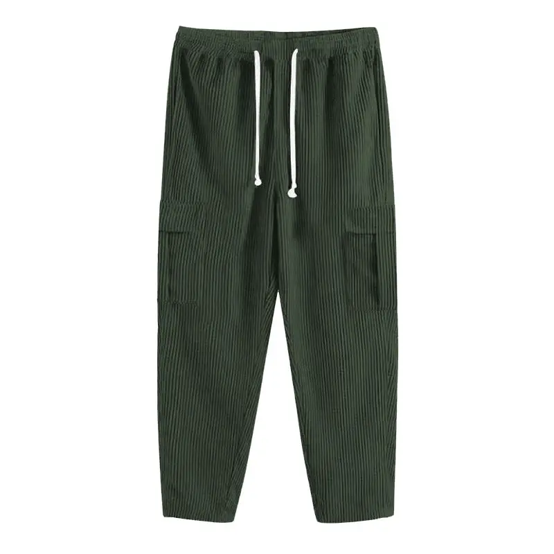 Men's Corduroy Wide Leg Pants Black 2024 — feature 37