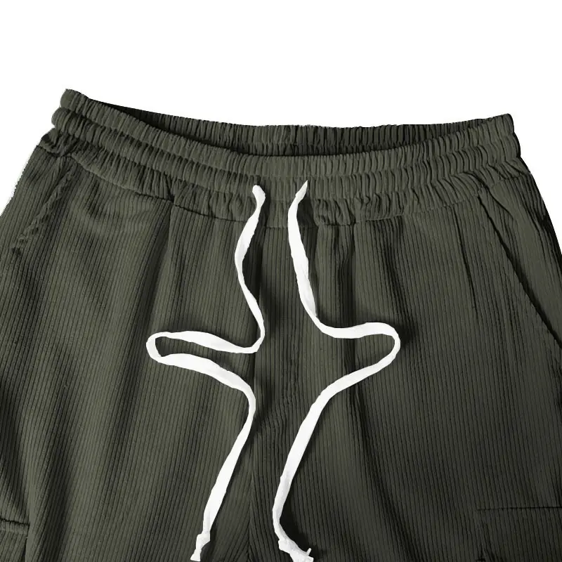 Men's Corduroy Wide Leg Pants Black 2024 — feature 45