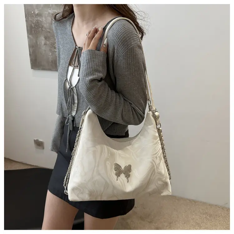 Black Butterfly Soft PU Shoulder Bag for Women — feature 12