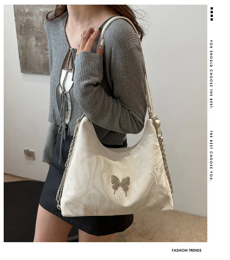 Black Butterfly Soft PU Shoulder Bag for Women — feature 2