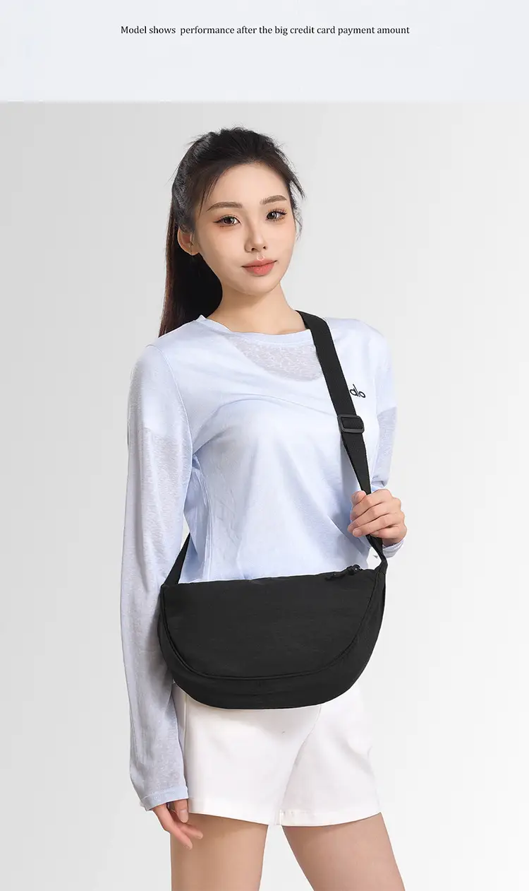 Women's Waterproof Crossbody Bag Black Yellow — feature 18