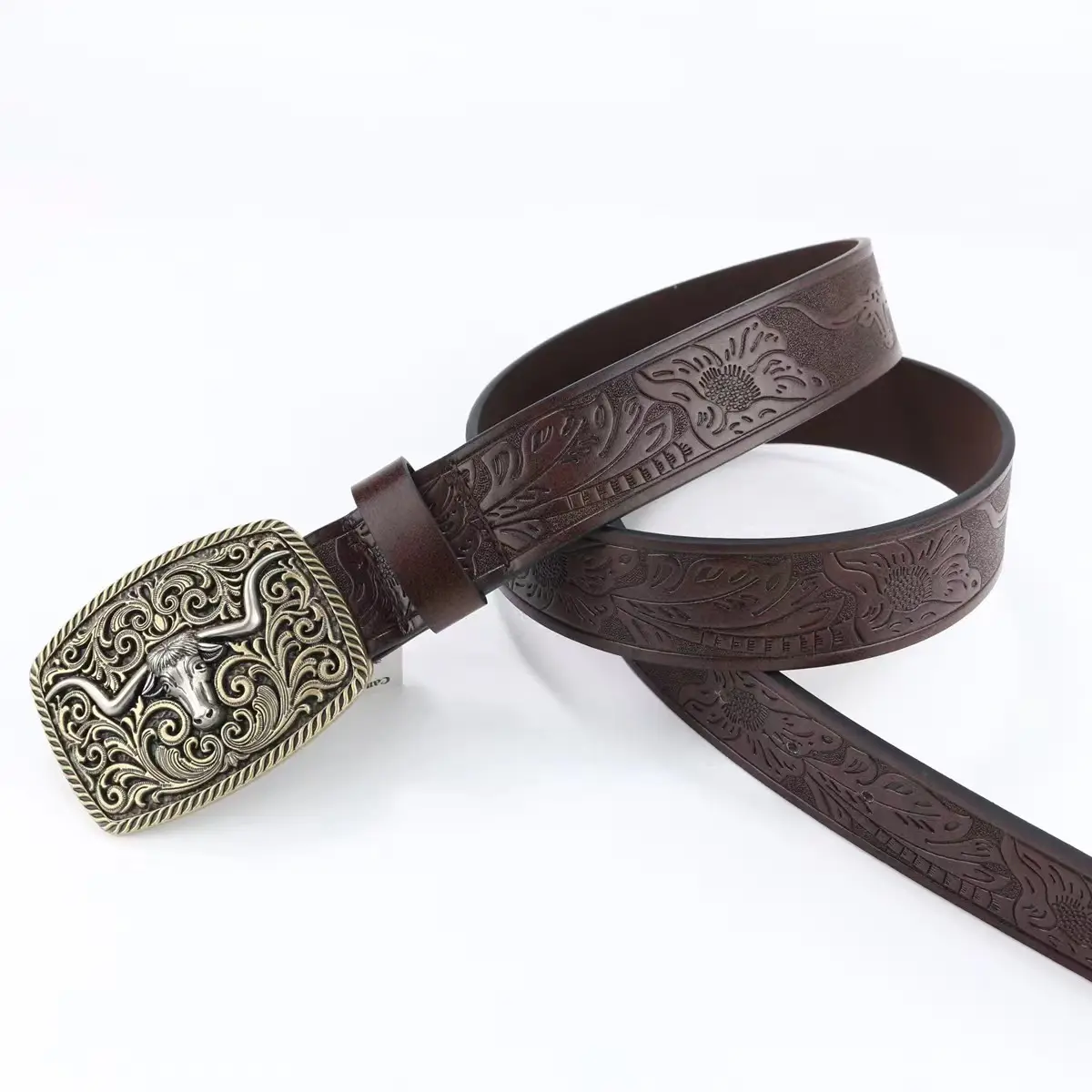 Vintage Cross-border Denim Belt with Big Buckle — feature 3