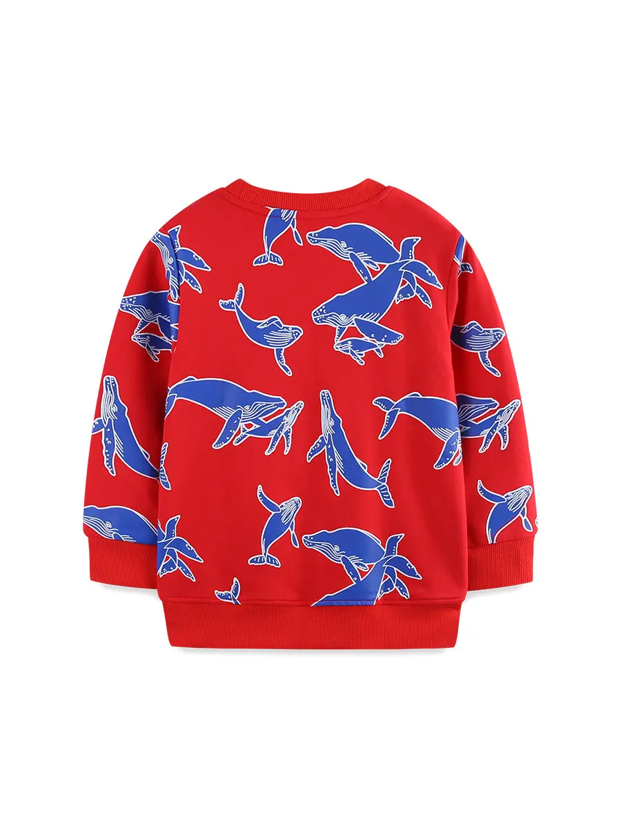 Red Cartoon Baby Pullover Knitted Cotton for Boys - Image 3