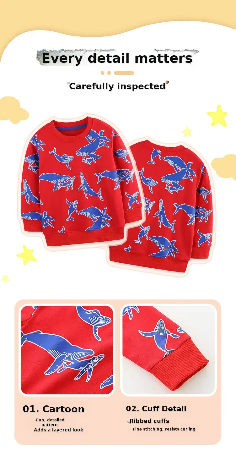 Red Cartoon Baby Pullover Knitted Cotton for Boys — feature 36