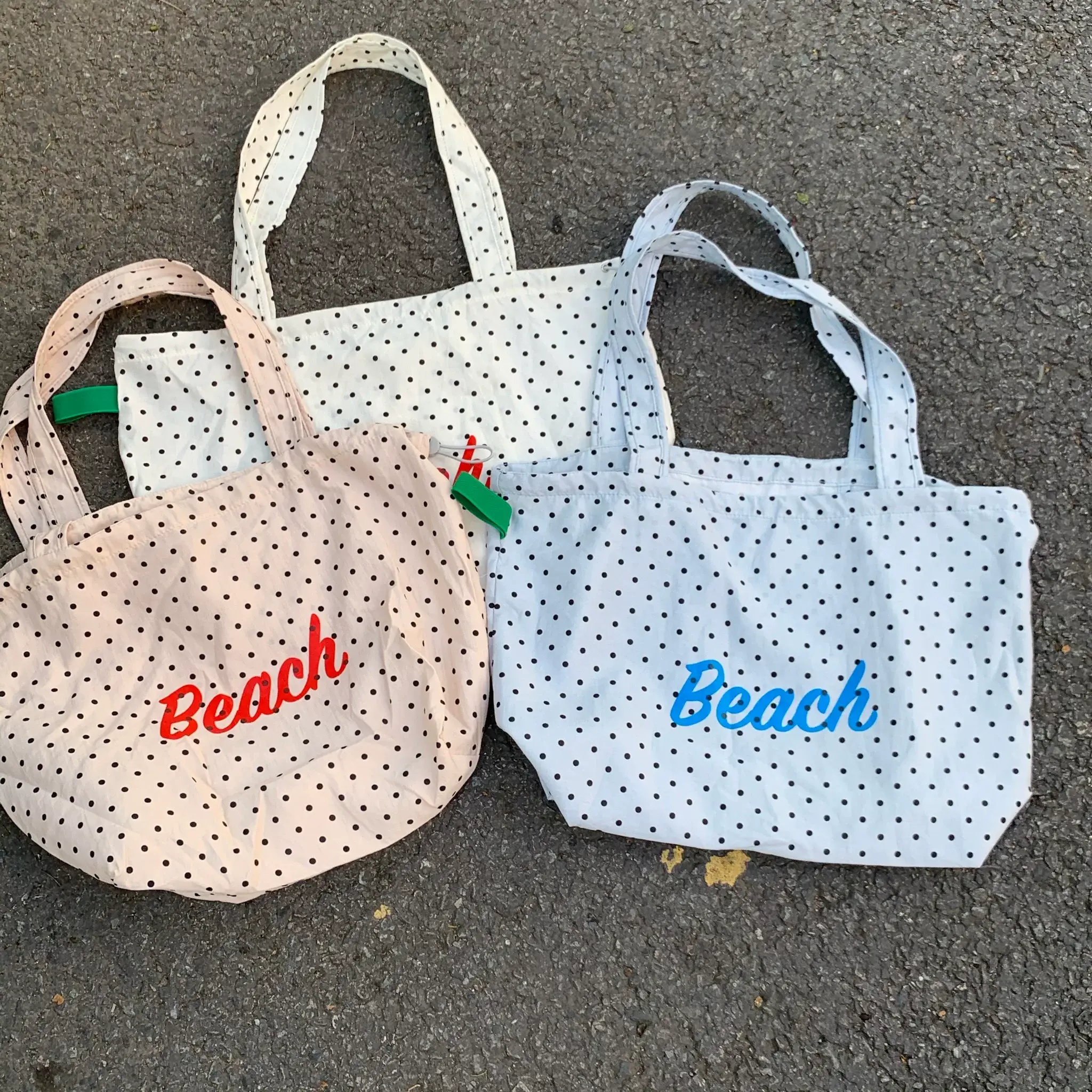 Japanese Style Polka Dot Shoulder Tote Bag Large Capacity — feature 1