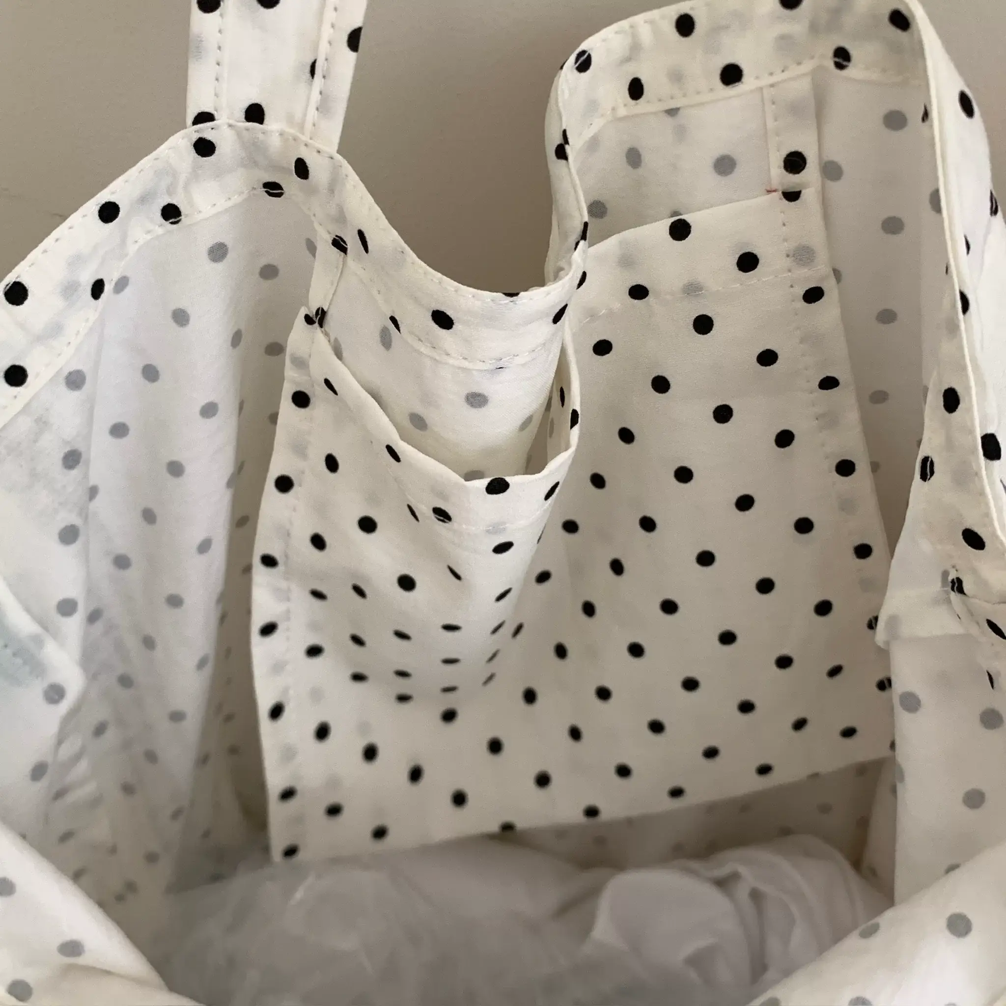 Japanese Style Polka Dot Shoulder Tote Bag Large Capacity — feature 5