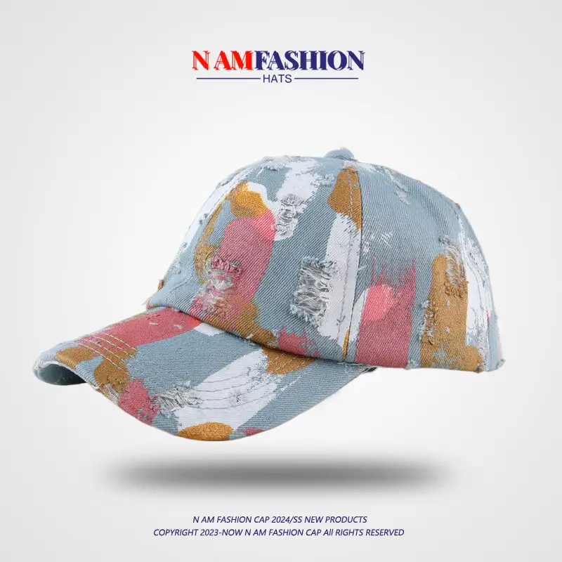 Nafam Fashion Men Baseball Cap Blue Brown White - Image 8