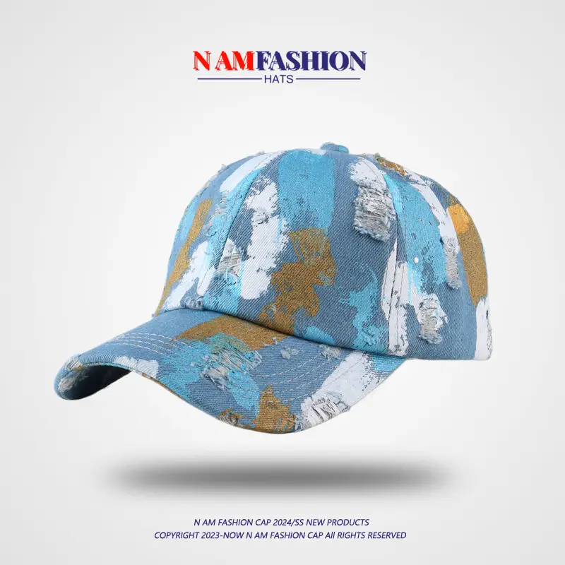 Nafam Fashion Men Baseball Cap Blue Brown White — feature 3