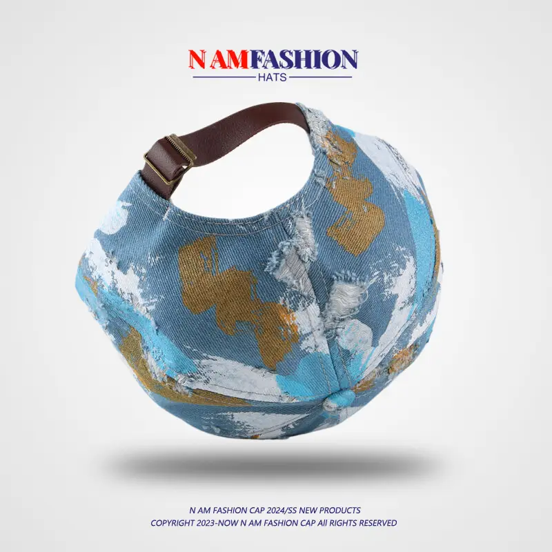 Nafam Fashion Men Baseball Cap Blue Brown White — feature 6