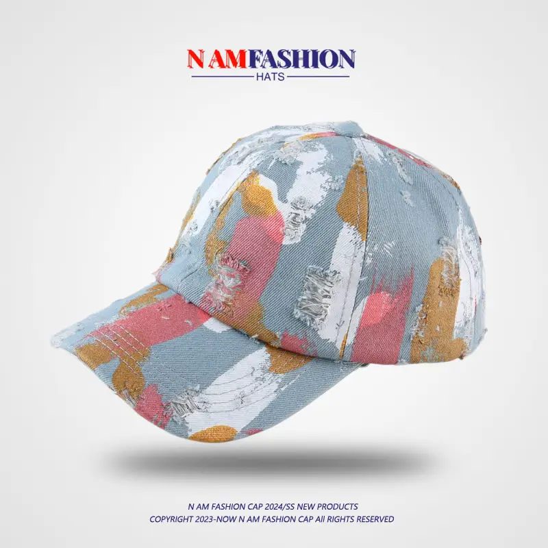Nafam Fashion Men Baseball Cap Blue Brown White — feature 9