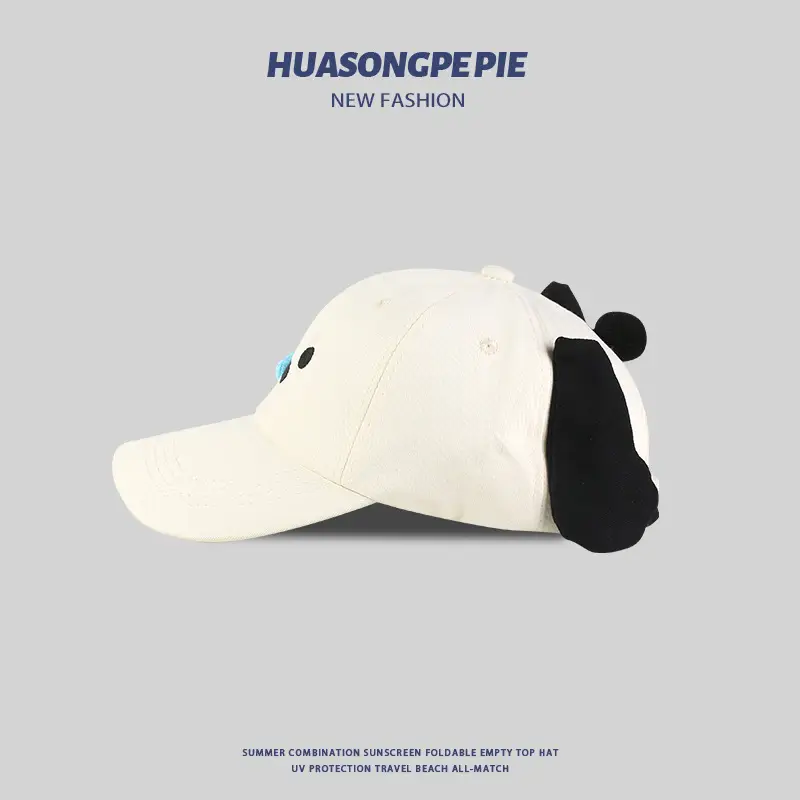Women's Cute Puppy Cap with Blue Nose Sunscreen — feature 7
