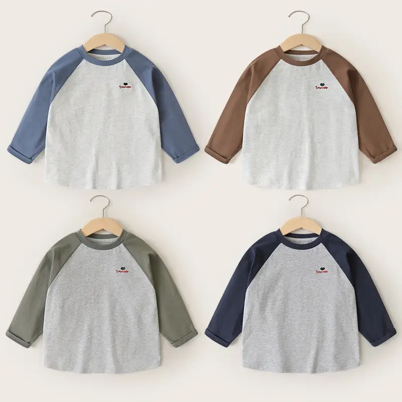 Right-Hand European Style Boys Long Sleeve T-Shirt Yellow — feature 12