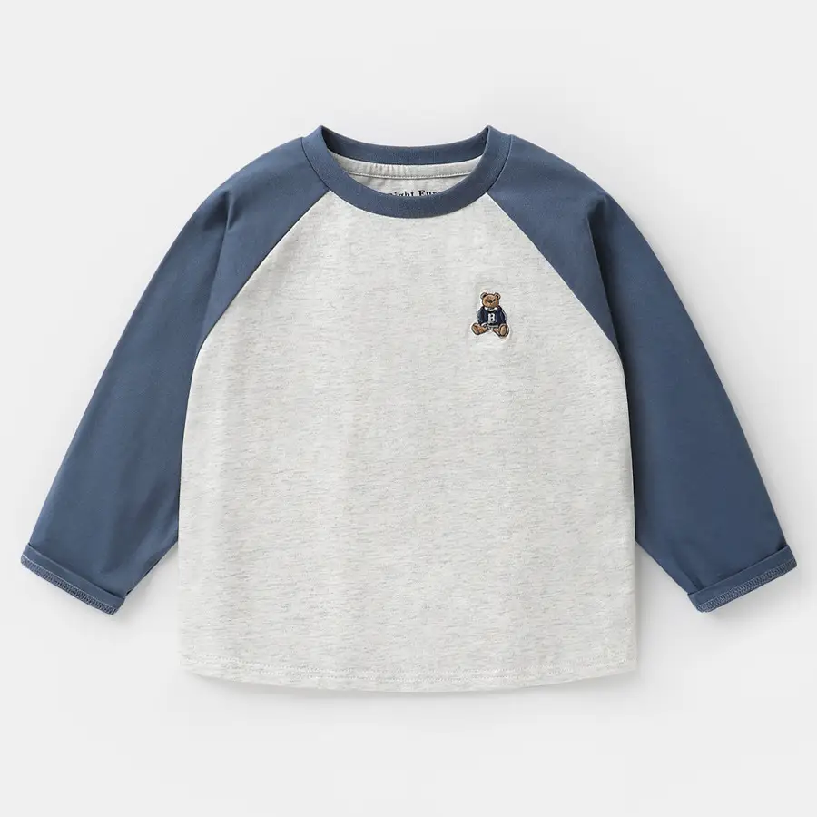 Right-Hand European Style Boys Long Sleeve T-Shirt Yellow