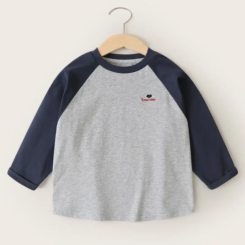 Right-Hand European Style Boys Long Sleeve T-Shirt Yellow