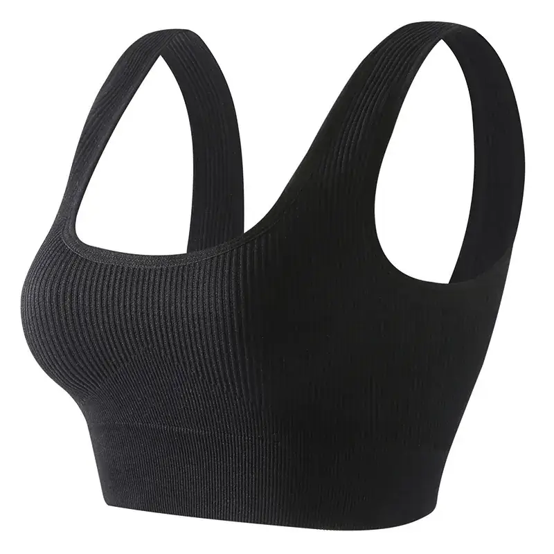 Blue Shock-Proof Yoga Running Bra Without Rims - Image 9