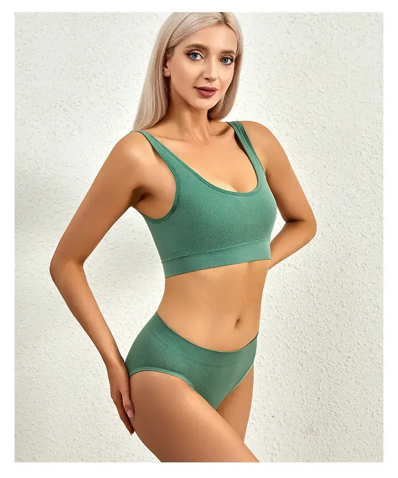 Green Threaded Push Up Underwear for Women Large — feature 24