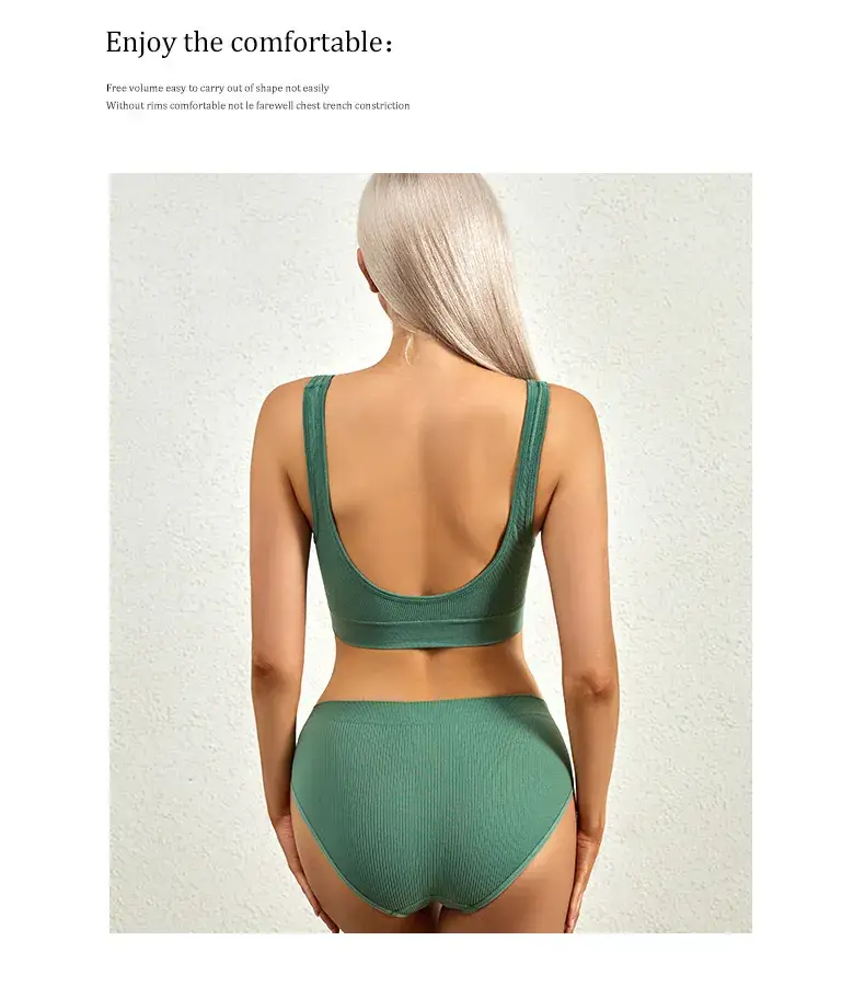 Green Threaded Push Up Underwear for Women Large — feature 25