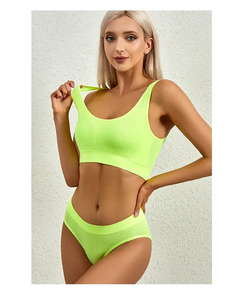 Green Threaded Push Up Underwear for Women Large — feature 30