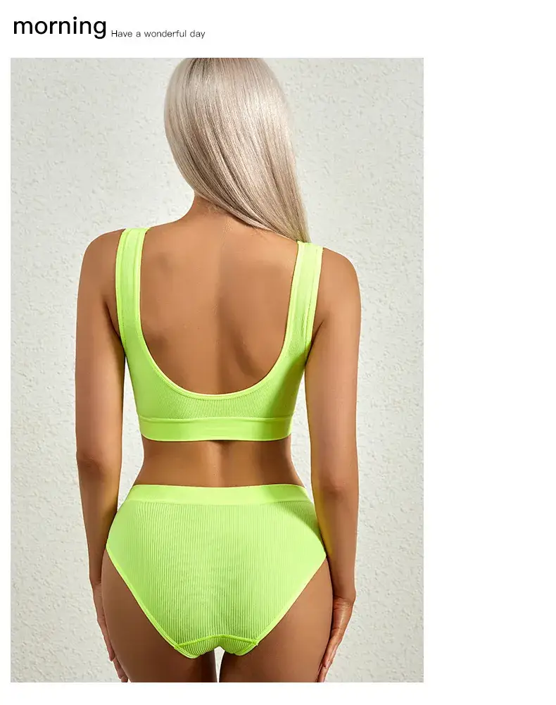 Green Threaded Push Up Underwear for Women Large — feature 31
