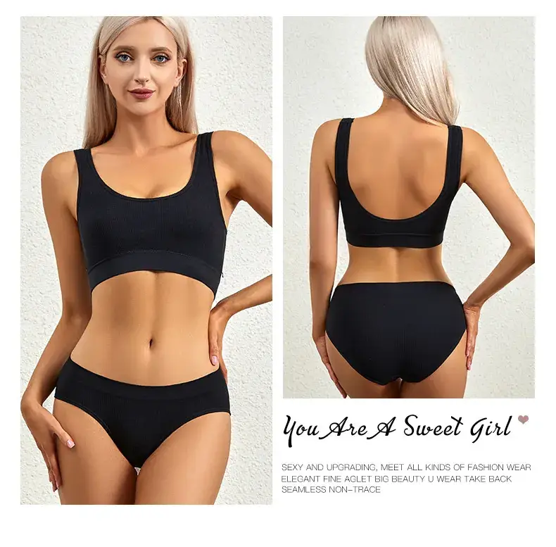 Green Threaded Push Up Underwear for Women Large — feature 37