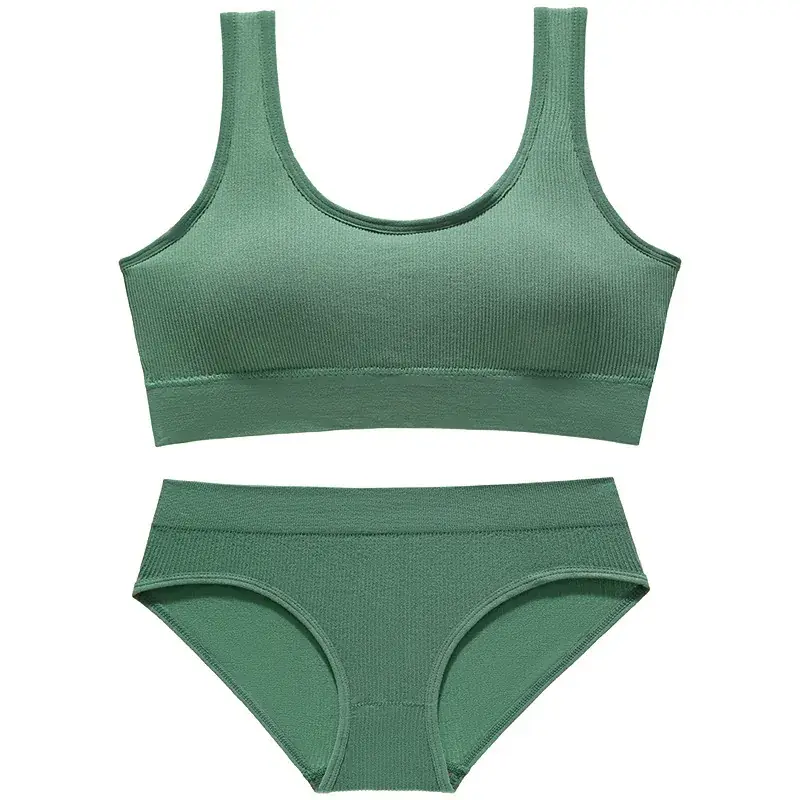Green Threaded Push Up Underwear for Women Large - Image 4