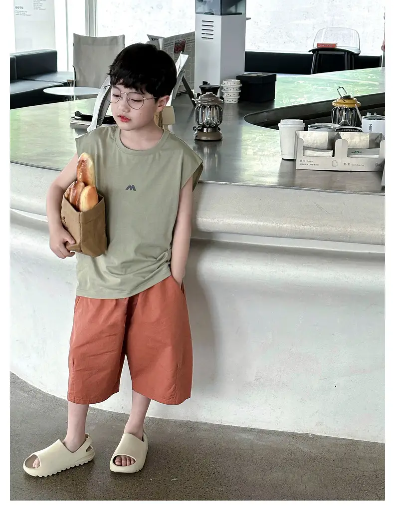 Summer Boys Sleeveless T-Shirt Pure Cotton Panda Yuanyuan — feature 27