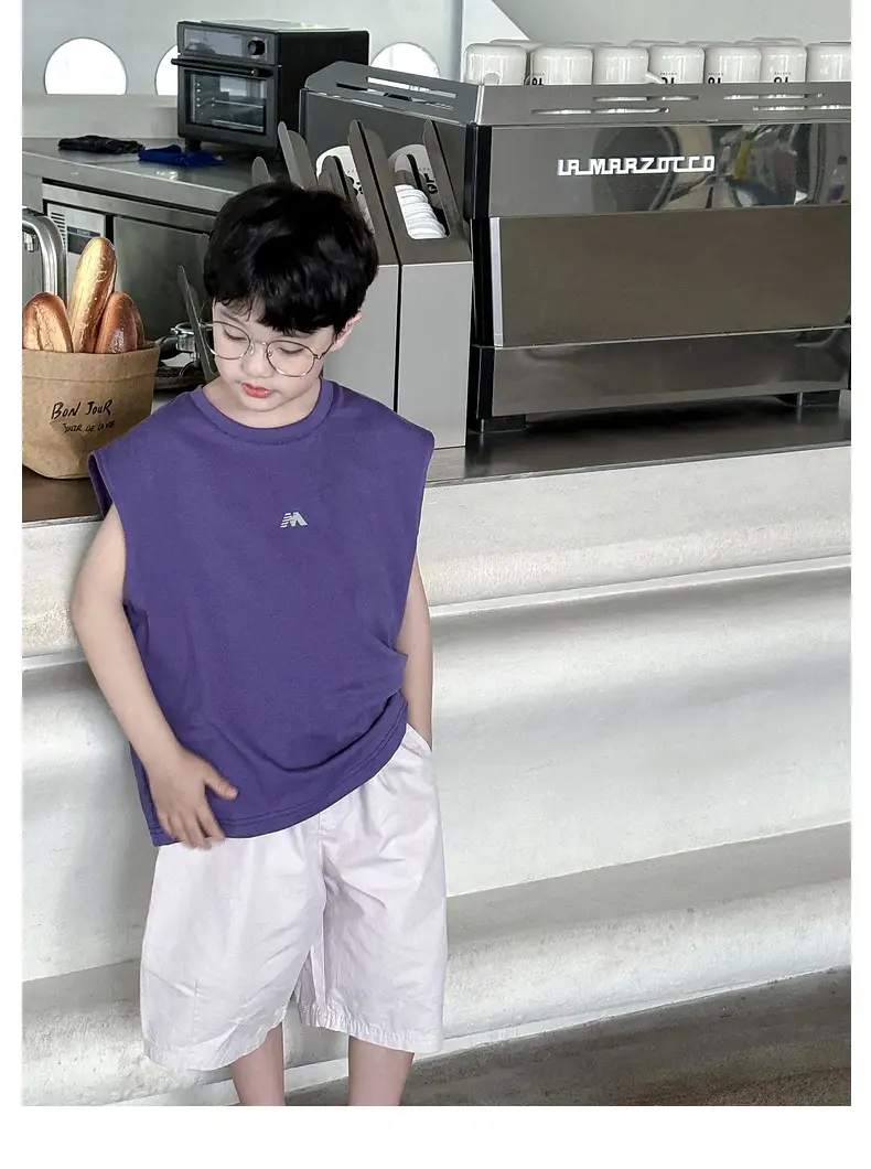 Summer Boys Sleeveless T-Shirt Pure Cotton Panda Yuanyuan — feature 29