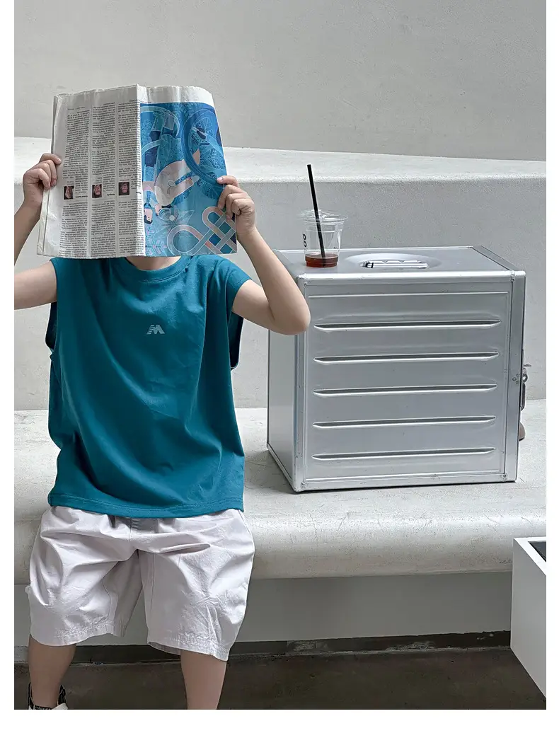 Summer Boys Sleeveless T-Shirt Pure Cotton Panda Yuanyuan — feature 31