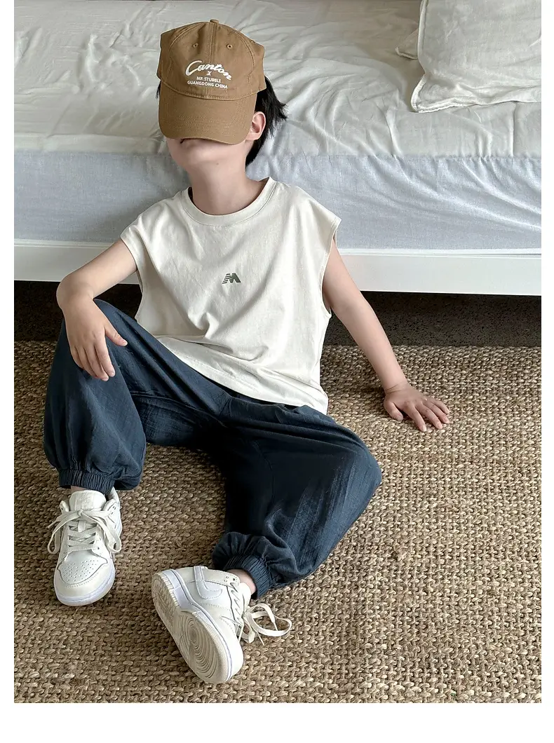Summer Boys Sleeveless T-Shirt Pure Cotton Panda Yuanyuan — feature 33