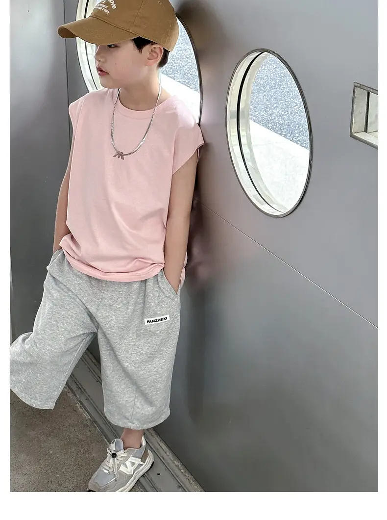 Summer Boys Sleeveless T-Shirt Pure Cotton Panda Yuanyuan — feature 35