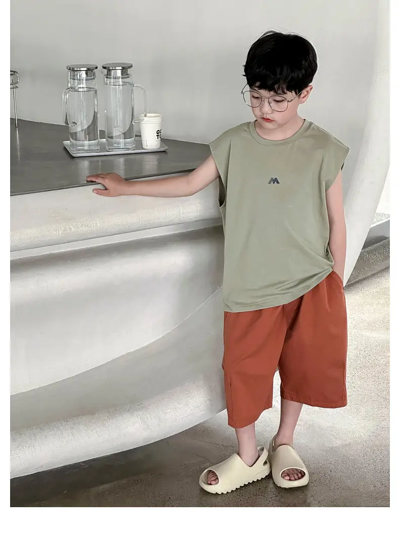 Summer Boys Sleeveless T-Shirt Pure Cotton Panda Yuanyuan — feature 36