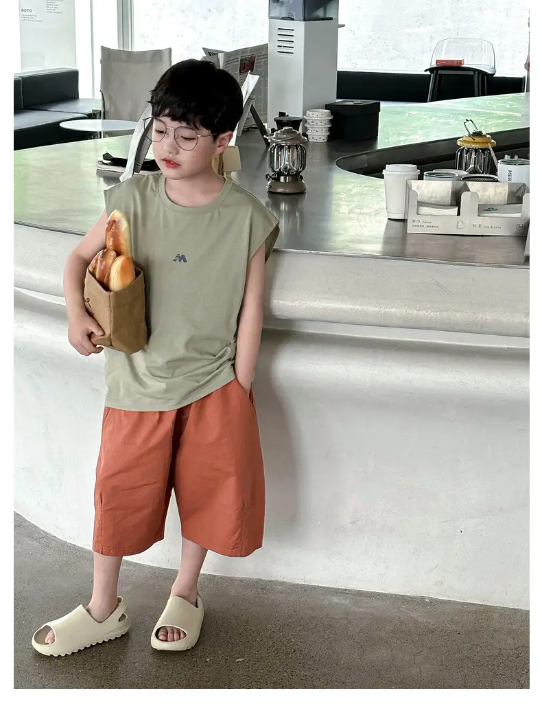 Summer Boys Sleeveless T-Shirt Pure Cotton Panda Yuanyuan — feature 37