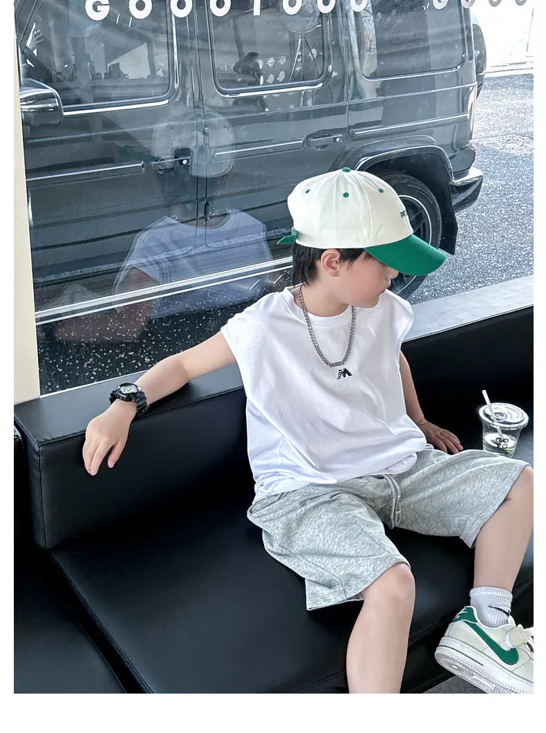 Summer Boys Sleeveless T-Shirt Pure Cotton Panda Yuanyuan — feature 38