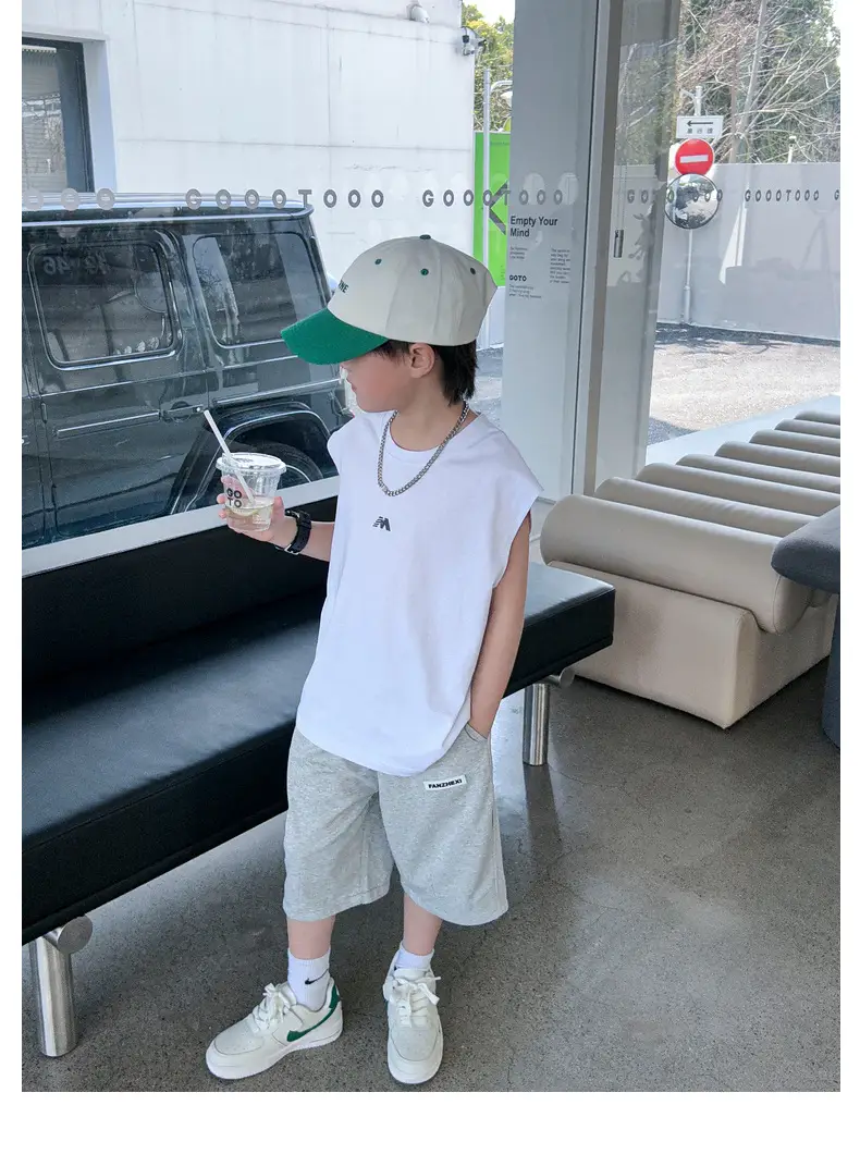 Summer Boys Sleeveless T-Shirt Pure Cotton Panda Yuanyuan — feature 39