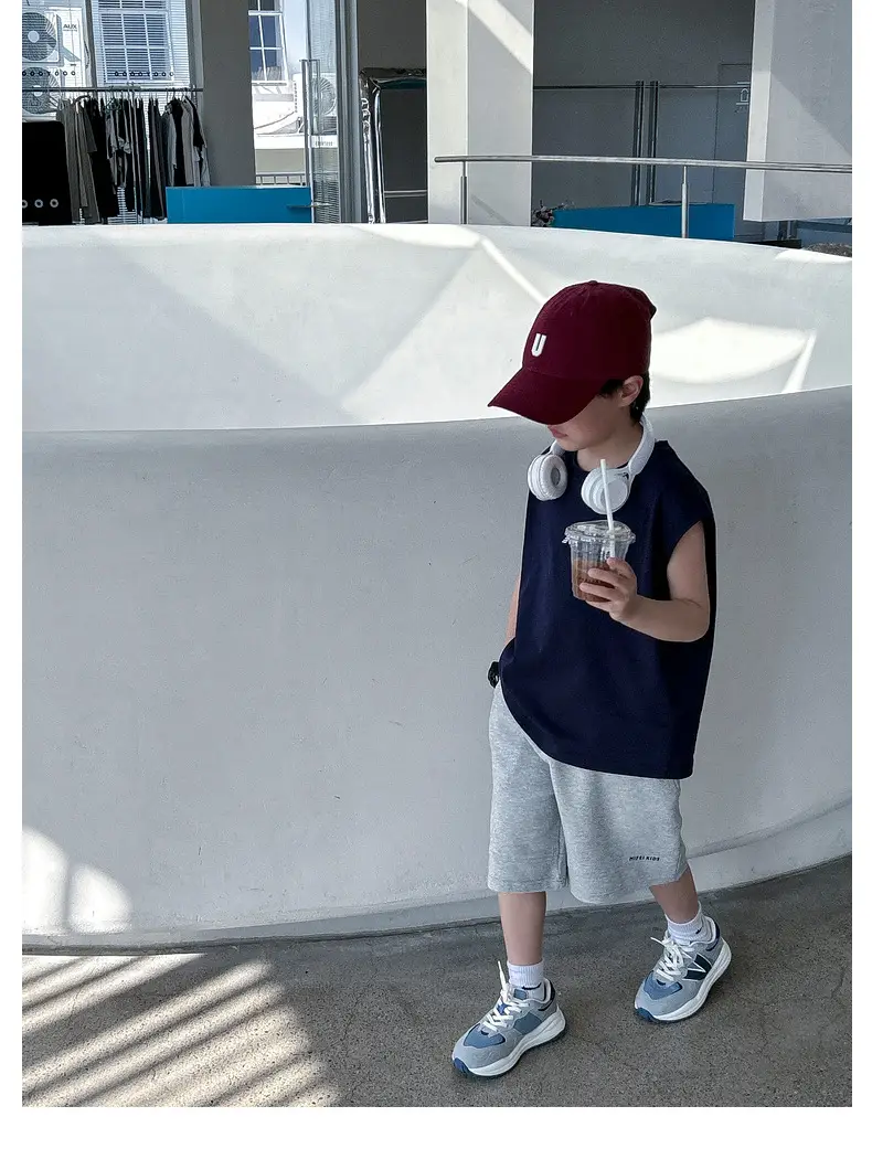 Summer Boys Sleeveless T-Shirt Pure Cotton Panda Yuanyuan — feature 42