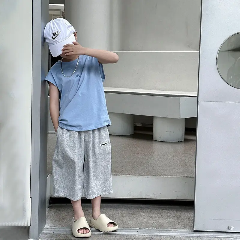 Summer Boys Sleeveless T-Shirt Pure Cotton Panda Yuanyuan - Image 8