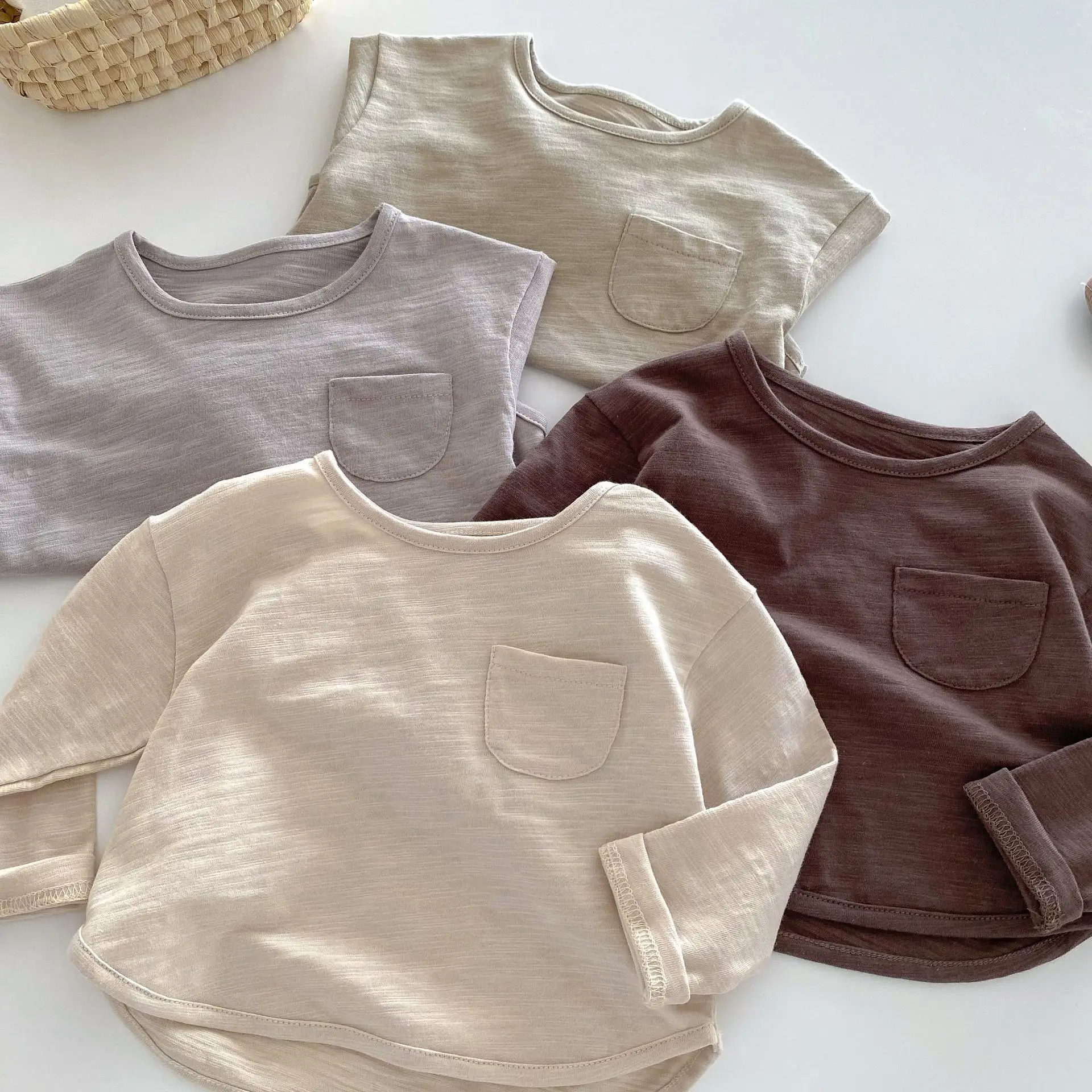 Children's Bamboo Cotton T-Shirt 0-5Yr Solid Color - Image 9