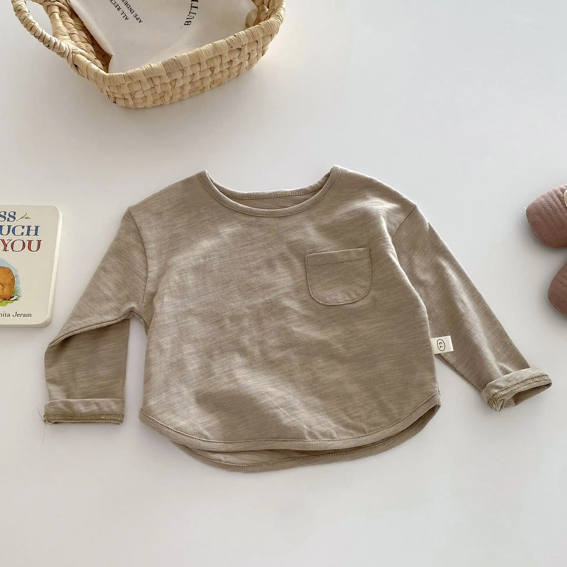 Children's Bamboo Cotton T-Shirt 0-5Yr Solid Color - Image 6